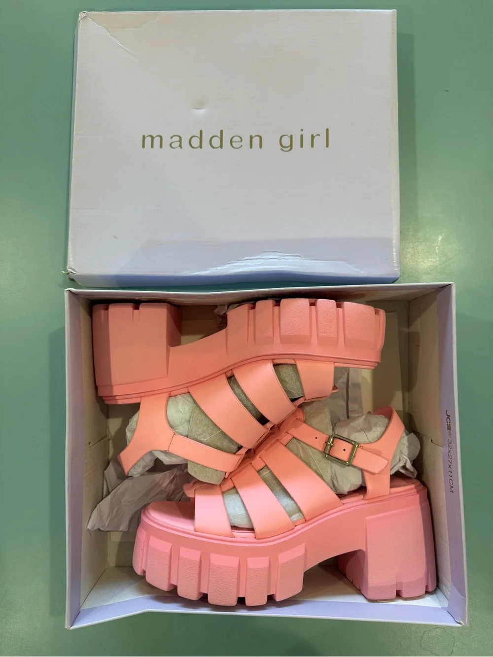 Madden Girl Bubblegum Pink Chunky Platform Sandals